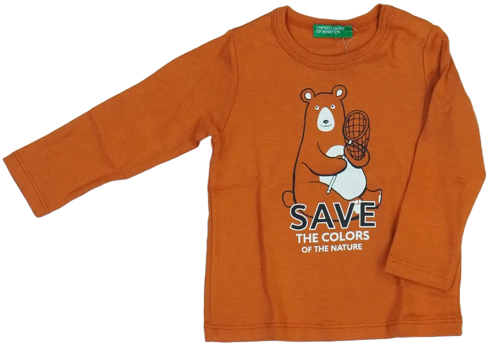 Sárga (narancs) Benetton Hosszú ujjú felső EU 74 / UK 6-9 hónap / US 6-9 hónap