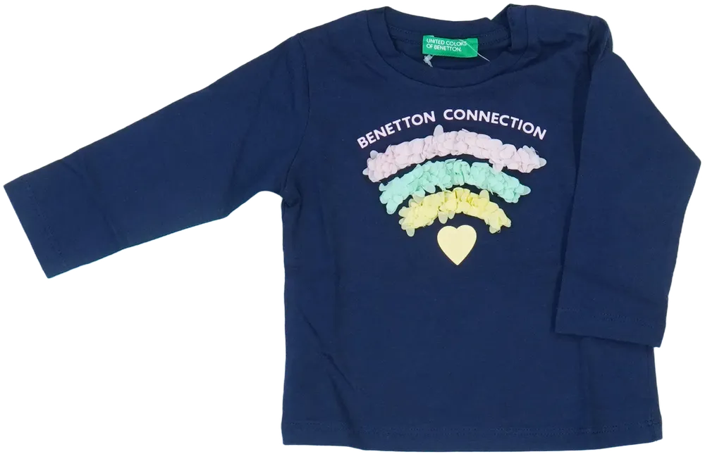 Kék Benetton Hosszú ujjú felső EU 74 / UK 6-9 hónap / US 6-9 hónap