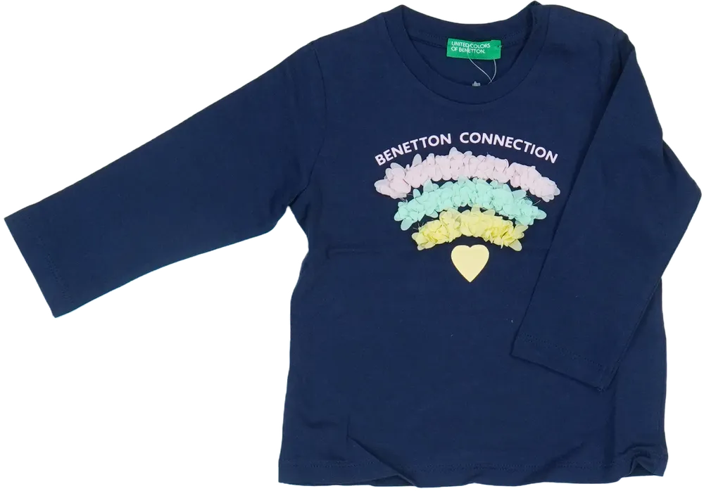 Kék Benetton Hosszú ujjú felső EU 80 / UK 9-12 hónap / US 12 hónap