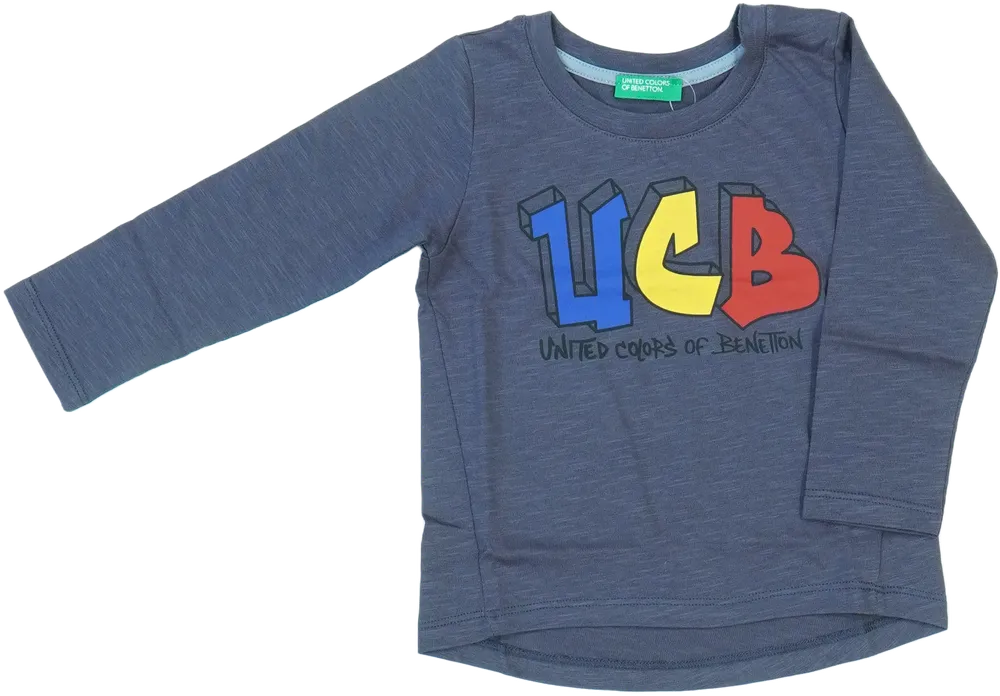 Szürke Benetton Hosszú ujjú felső EU 86 / UK 12-18 hónap / US 18 hónap