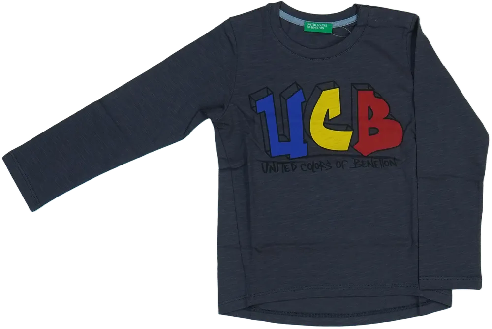 Szürke Benetton Hosszú ujjú felső EU 98 / UK 3 év / US 3T