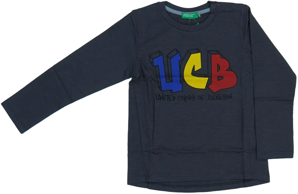 Szürke Benetton Hosszú ujjú felső EU 104 / UK 4 év / US 4T/XS