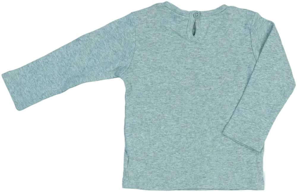 Szürke Benetton Hosszú ujjú felső EU 68 / UK 3-6 hónap / US 3-6 hónap