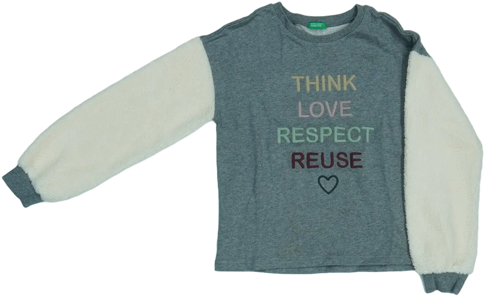 Szürke Benetton Pulóver EU 152 / UK 12 év / US 12 év/L