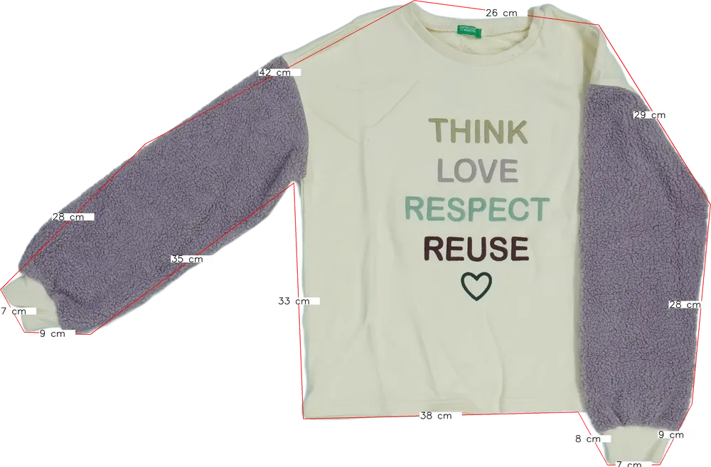 Barna Benetton Pulóver EU 164 / UK 14 év / US 14 év/XL