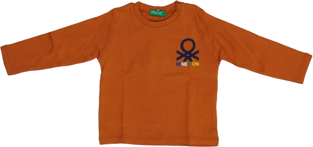 Sárga (narancs) Benetton Hosszú ujjú felső EU 74 / UK 6-9 hónap / US 6-9 hónap