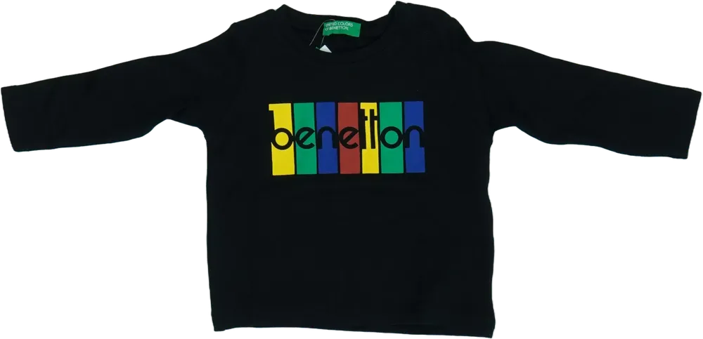 Szürke Benetton Hosszú ujjú felső EU 68 / UK 3-6 hónap / US 3-6 hónap