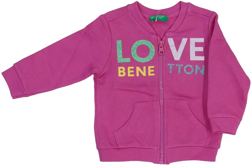 Rózsaszín Benetton Pulóver EU 74 / UK 6-9 hónap / US 6-9 hónap