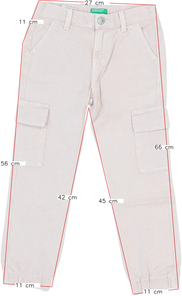 Rózsaszín Benetton Hosszúnadrág EU 122 / UK 7 év / US 7 év/M