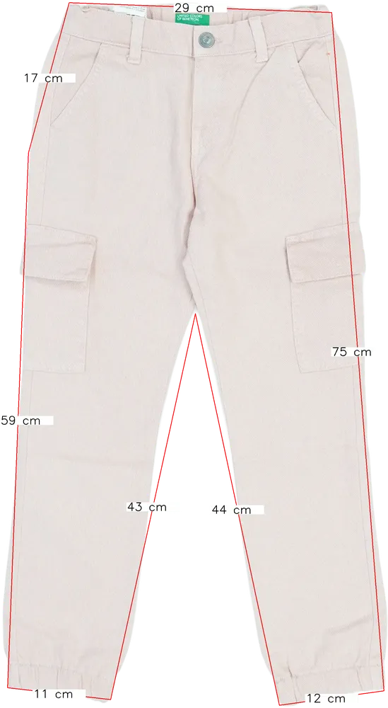Rózsaszín Benetton Hosszúnadrág EU 128 / UK 8 év / US 8 év/M
