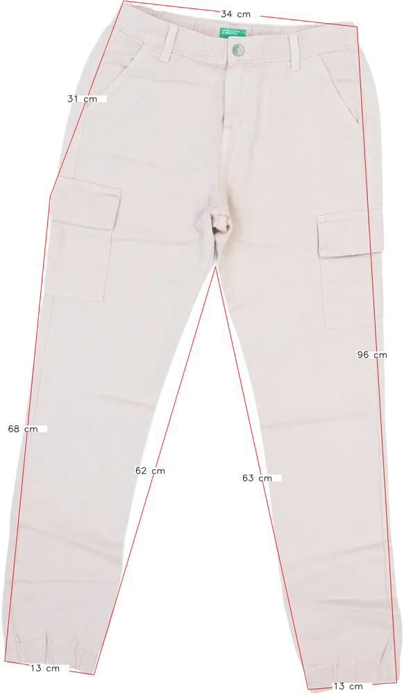 Rózsaszín Benetton Hosszúnadrág EU 164 / UK 14 év / US 14 év/XL
