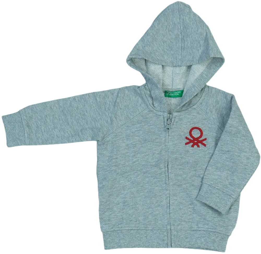 Szürke Benetton Kapucnis pulóver EU 74 / UK 6-9 hónap / US 6-9 hónap