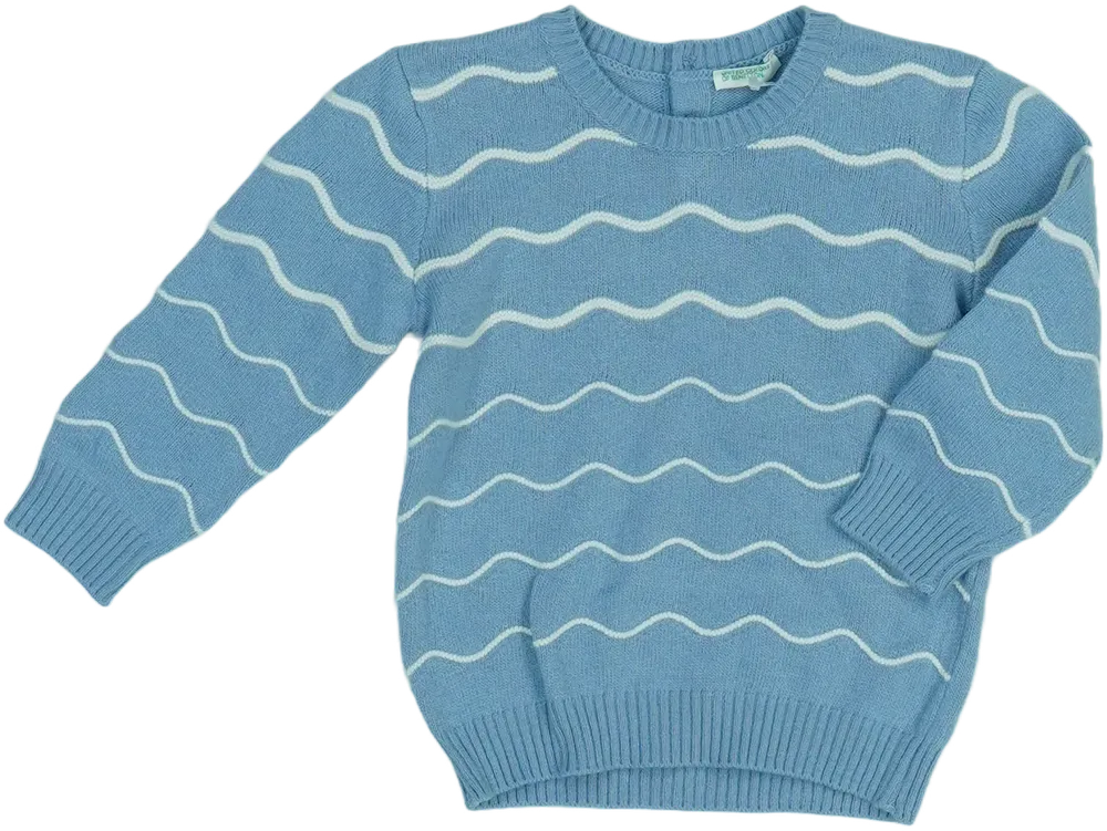Kék Benetton Kötött pulcsi EU 68 / UK 3-6 hónap / US 3-6 hónap