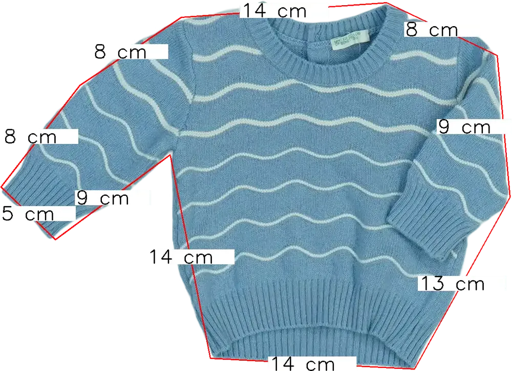 Kék Benetton Kötött pulcsi EU 50 / UK Újszülött / US Újszülött