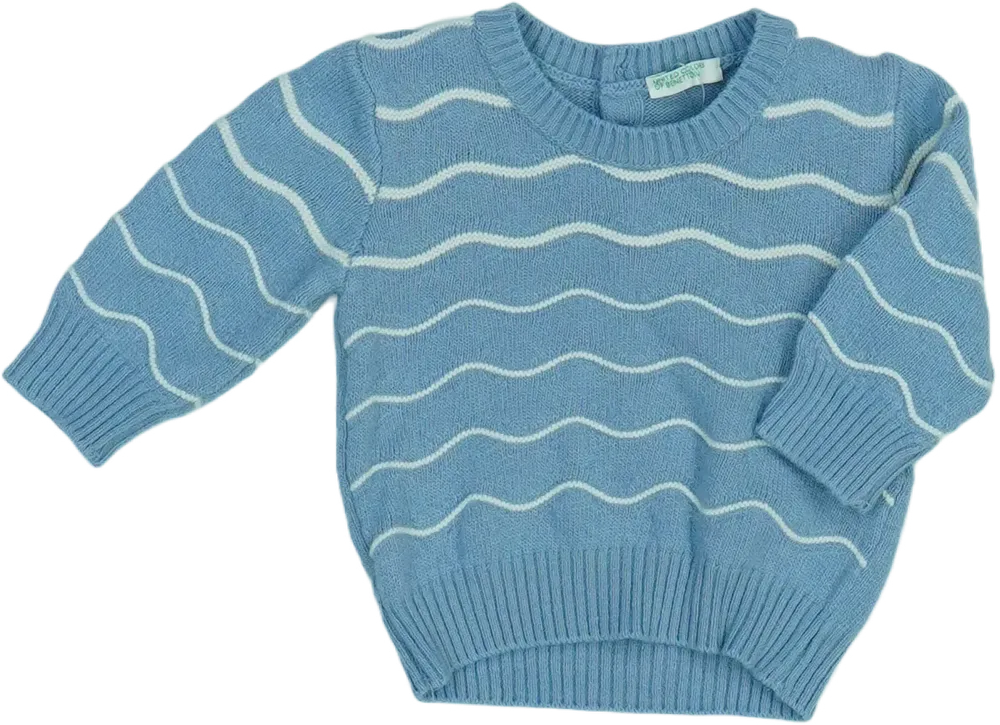 Kék Benetton Kötött pulcsi EU 50 / UK Újszülött / US Újszülött