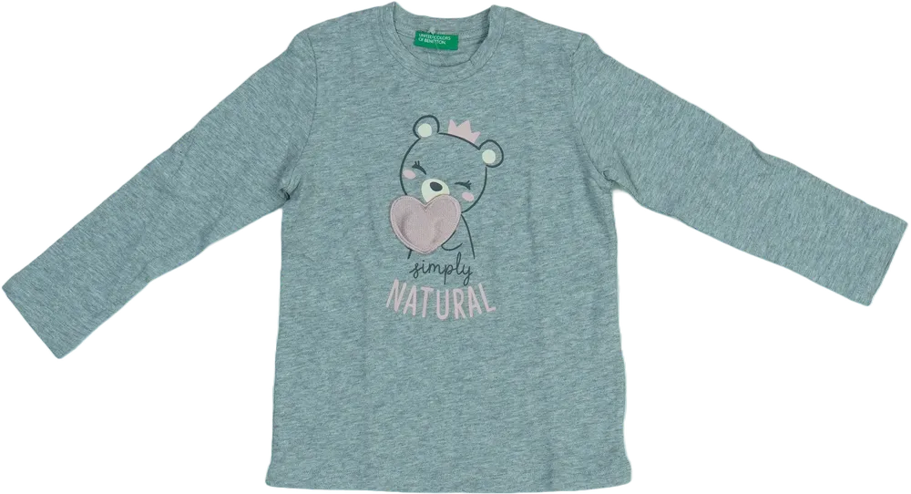 Szürke Benetton Hosszú ujjú felső EU 98 / UK 3 év / US 3T