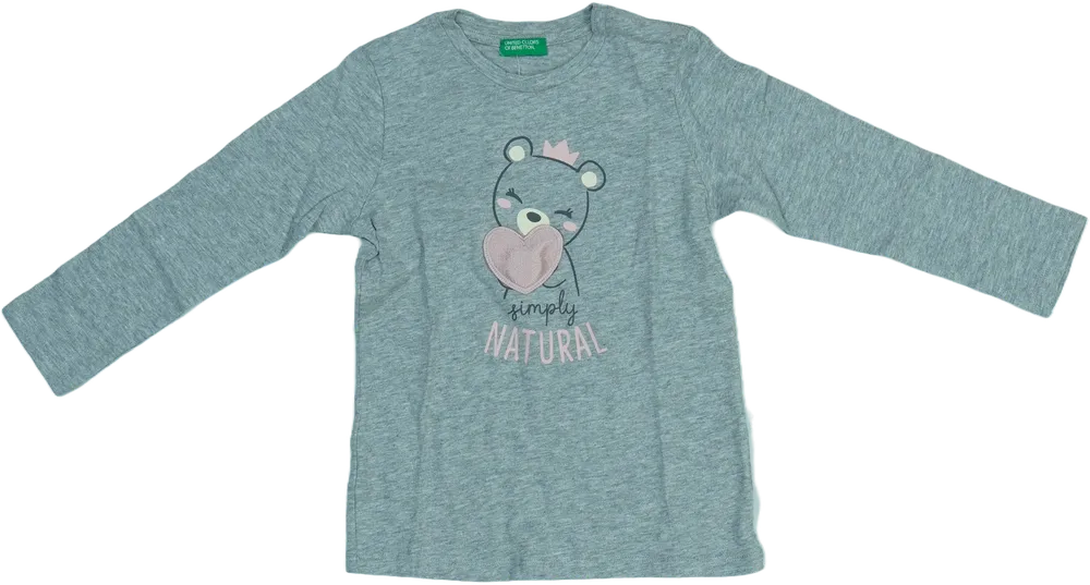 Szürke Benetton Hosszú ujjú felső EU 104 / UK 4 év / US 4T/XS