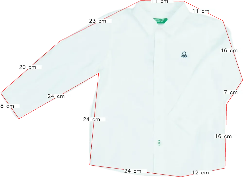 Fehér Benetton Ing EU 98 / UK 3 év / US 3T