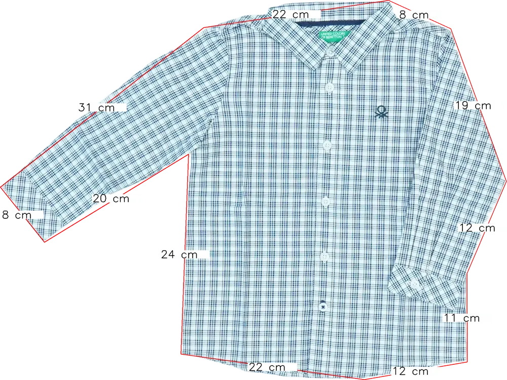 Kék Benetton Ing EU 98 / UK 3 év / US 3T