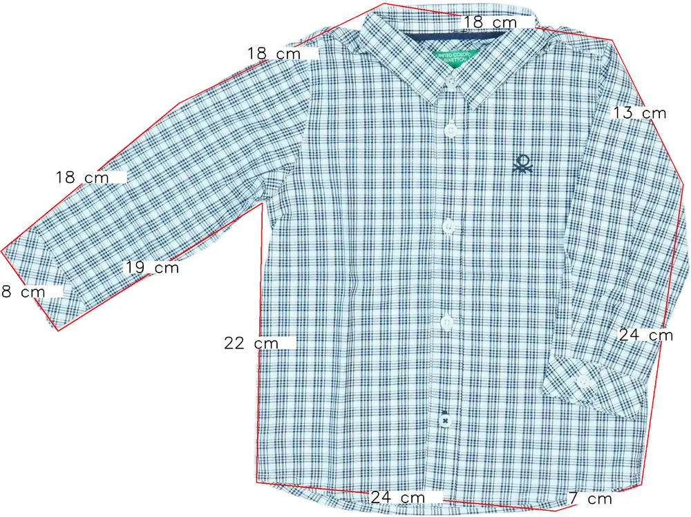 Kék Benetton Ing EU 86 / UK 12-18 hónap / US 18 hónap