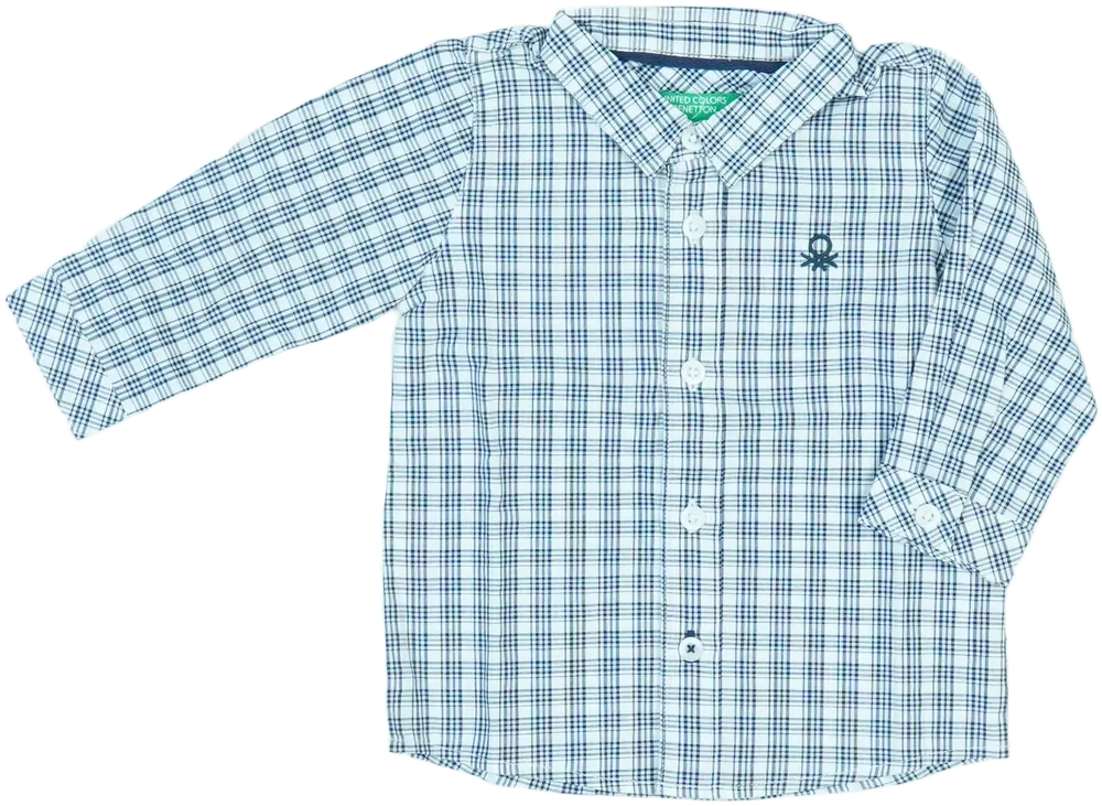 Kék Benetton Ing EU 68 / UK 3-6 hónap / US 3-6 hónap