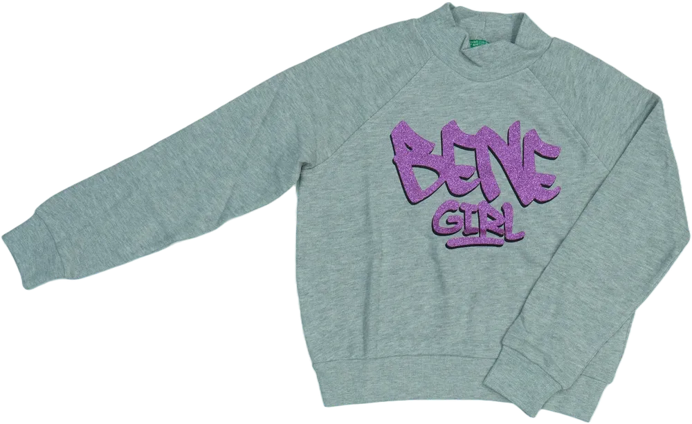 Szürke Benetton Pulóver EU 140 / UK 10 év / US 10 év/L