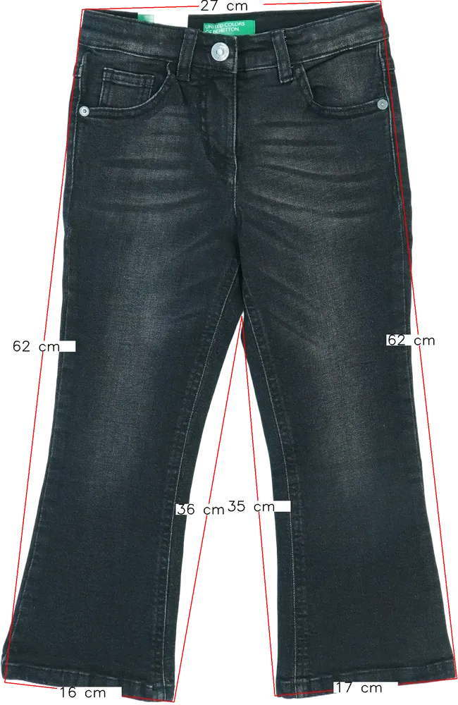 Szürke Benetton Farmernadrág EU 122 / UK 7 év / US 7 év/M