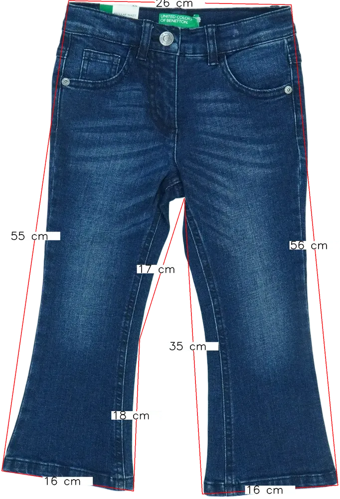 Kék Benetton Farmernadrág EU 110 / UK 5 év / US 5 év/XS