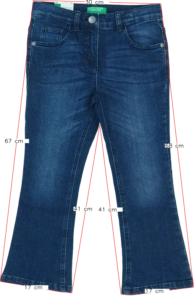 Kék Benetton Farmernadrág EU 128 / UK 8 év / US 8 év/M