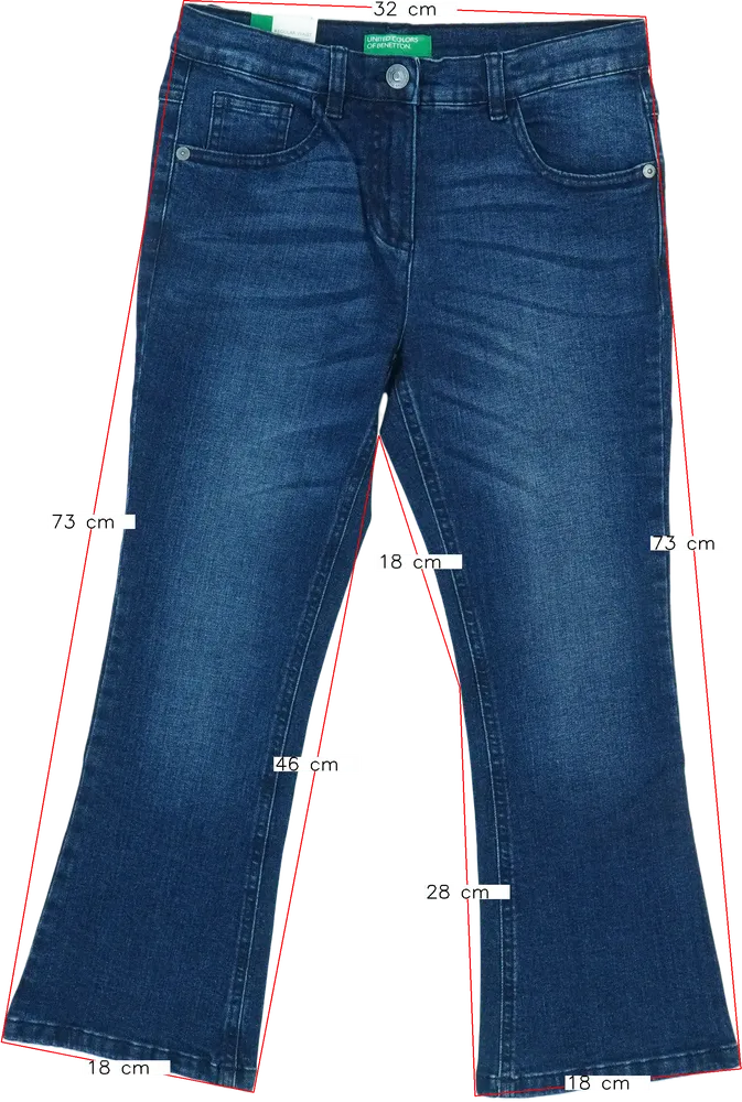 Kék Benetton Farmernadrág EU 134 / UK 9 év / US 9 év/L