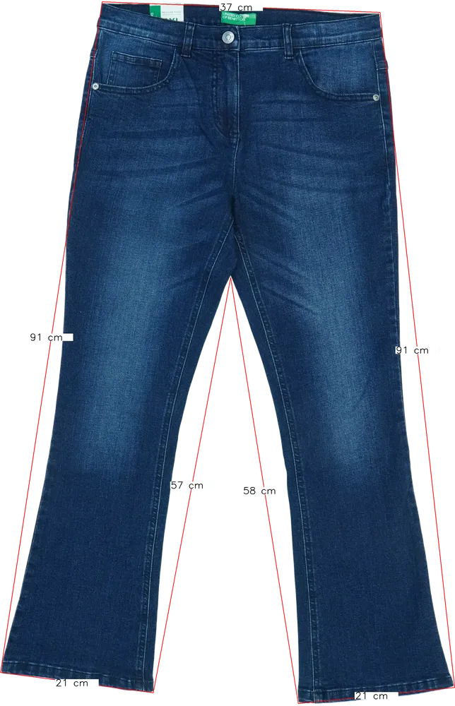 Kék Benetton Farmernadrág EU 170 / UK 15 év / US XL