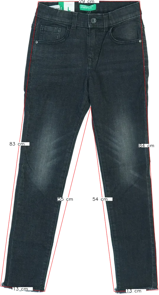 Fekete Benetton Farmernadrág EU 134 / UK 9 év / US 9 év/L