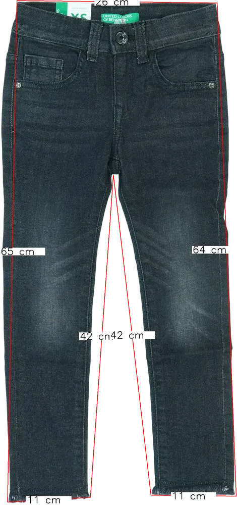 Fekete Benetton Farmernadrág EU 110 / UK 5 év / US 5 év/XS