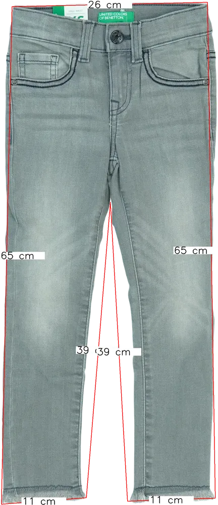 Szürke Benetton Farmernadrág EU 110 / UK 5 év / US 5 év/XS