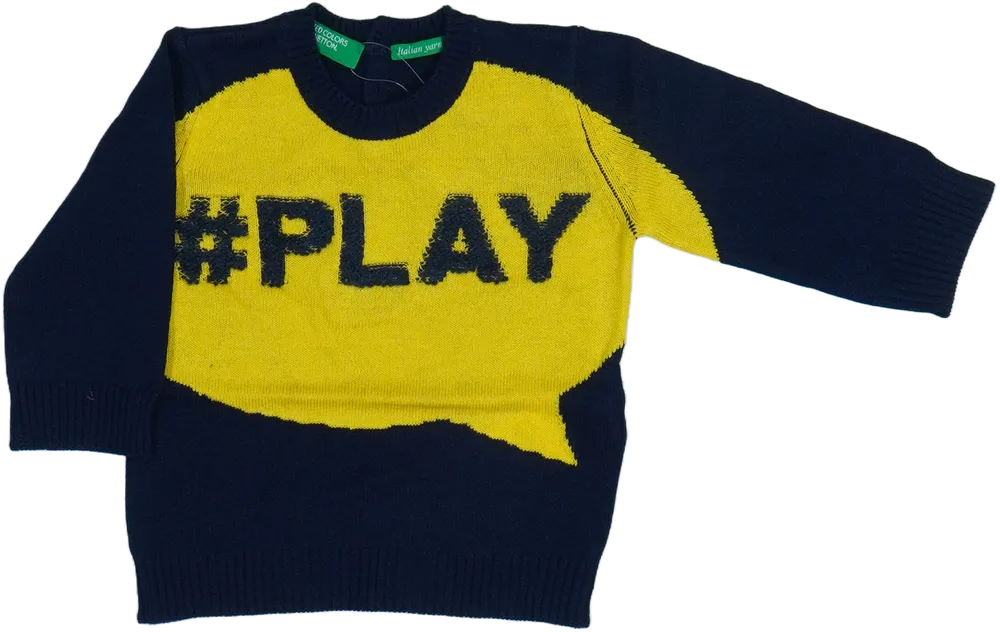 Sárga Benetton Kötött pulcsi EU 68 / UK 3-6 hónap / US 3-6 hónap