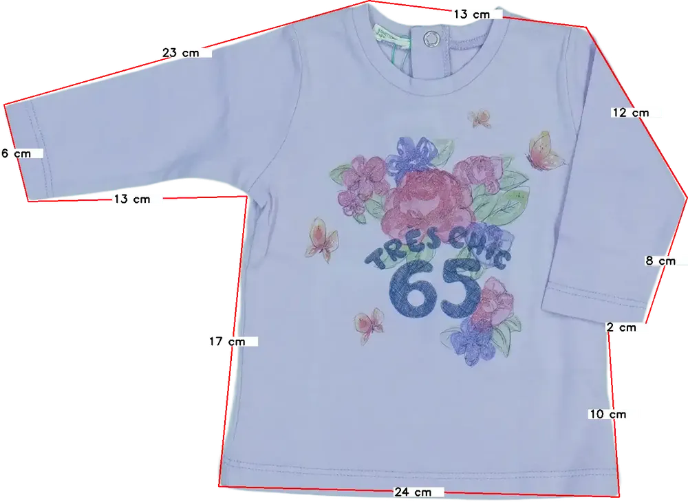 Lila Benetton Hosszú ujjú felső EU 62 / UK 0-3 hónap / US 0-3 hónap