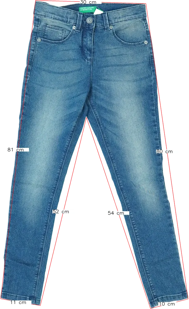 Kék Benetton Farmernadrág EU 134 / UK 9 év / US 9 év/L