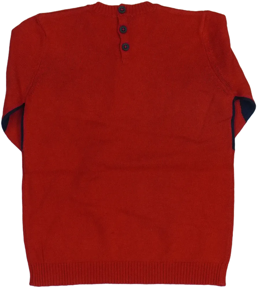 Piros Benetton Kötött pulcsi EU 92 / UK 2 év / US 2T