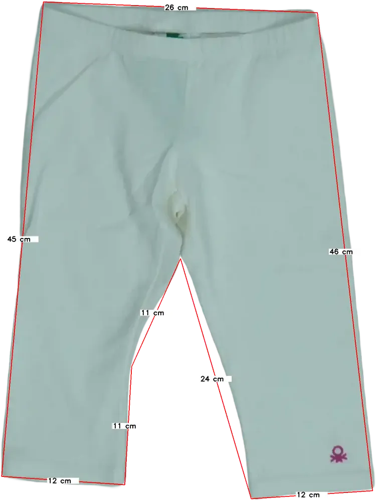 Fehér Benetton Leggings EU 128 / UK 8 év / US 8 év/M