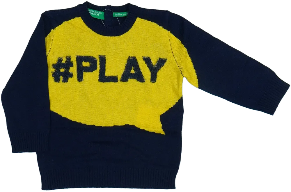 Sárga Benetton Kötött pulcsi EU 74 / UK 6-9 hónap / US 6-9 hónap