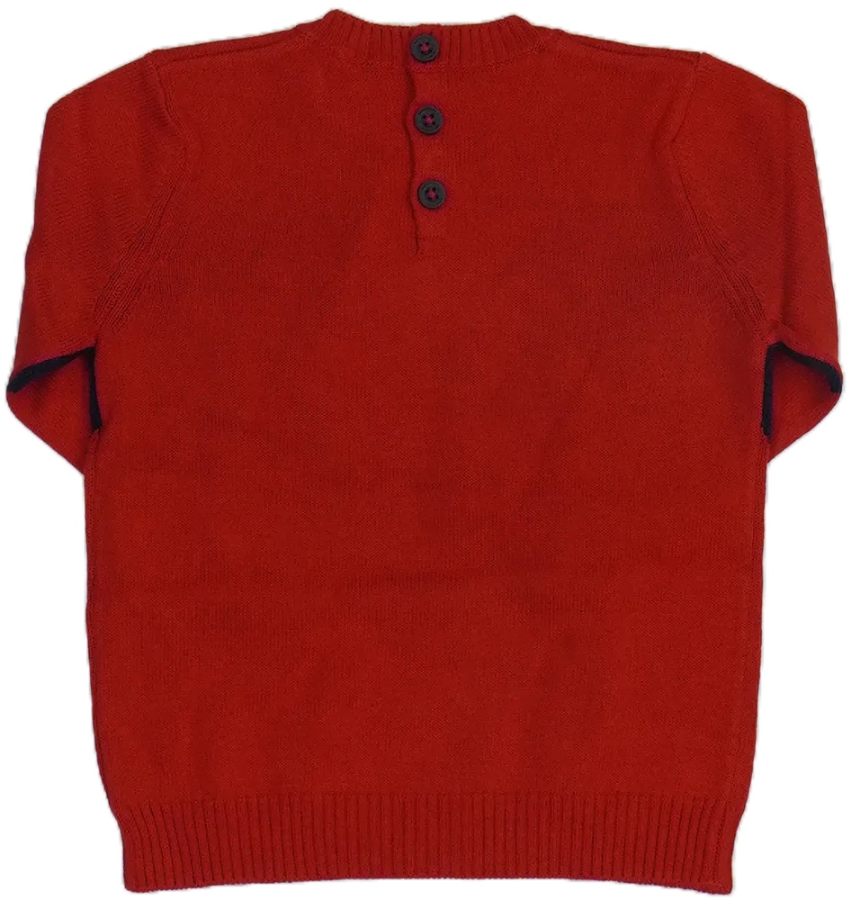 Piros Benetton Kötött pulcsi EU 74 / UK 6-9 hónap / US 6-9 hónap