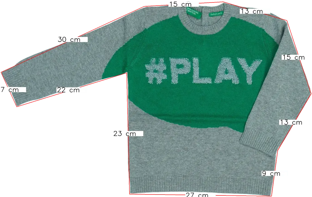 Zöld Benetton Kötött pulcsi EU 86 / UK 12-18 hónap / US 18 hónap