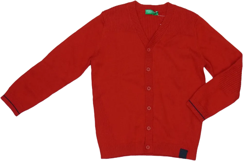 Piros Benetton Kardigán EU 98 / UK 3 év / US 3T