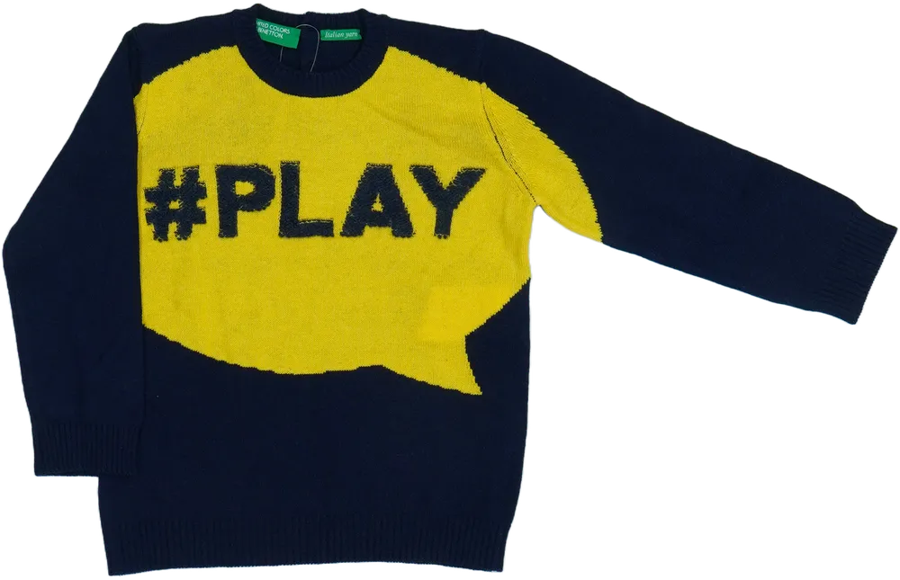 Sárga Benetton Kötött pulcsi EU 86 / UK 12-18 hónap / US 18 hónap