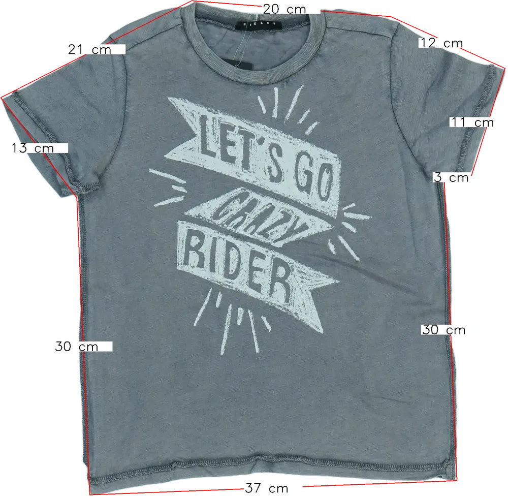 Szürke Sisley Póló EU 110 / UK 5 év / US 5 év/XS