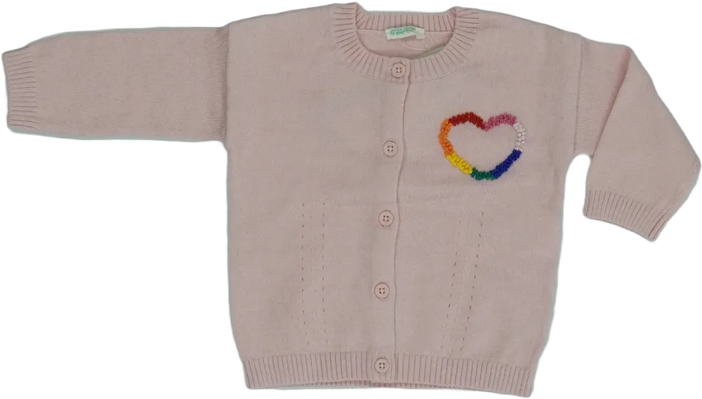 Rózsaszín Benetton Kardigán EU 86 / UK 12-18 hónap / US 18 hónap