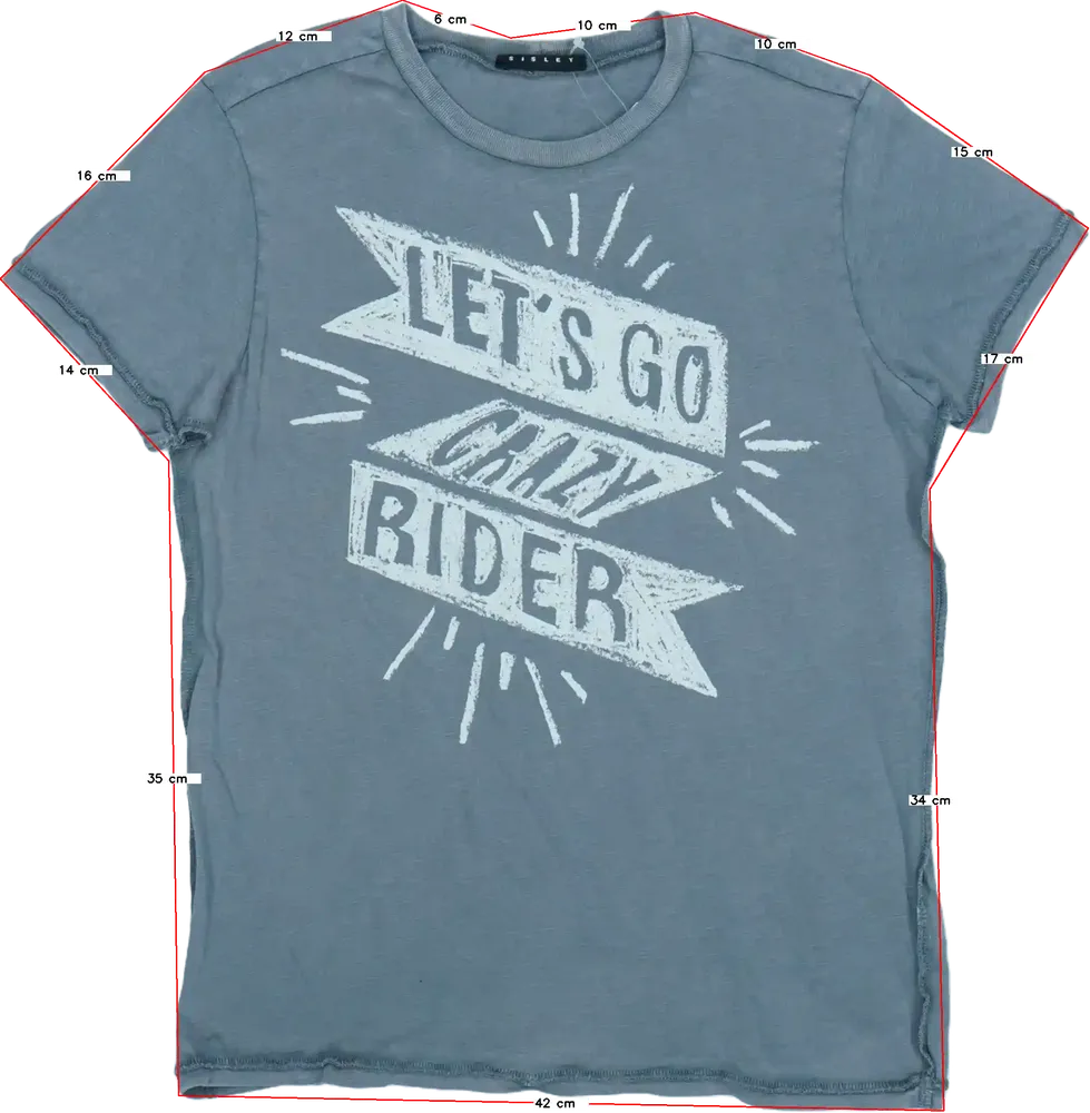 Szürke Sisley Póló EU 152 / UK 12 év / US 12 év/L