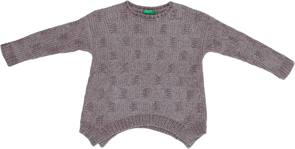 Lila Benetton Kötött pulcsi EU 110 / UK 5 év / US 5 év/XS