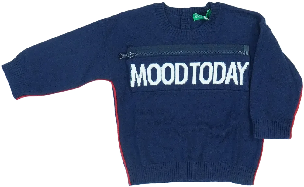 Kék Benetton Pulóver EU 68 / UK 3-6 hónap / US 3-6 hónap