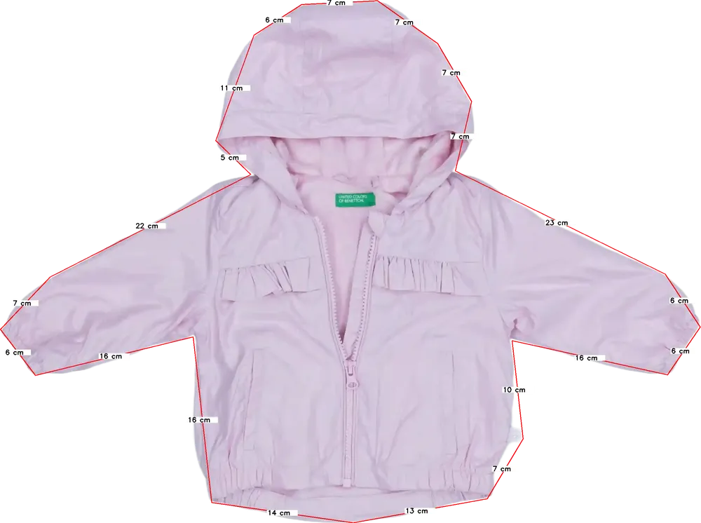 Rózsaszín Benetton Esőkabát EU 92 / UK 2 év / US 2T